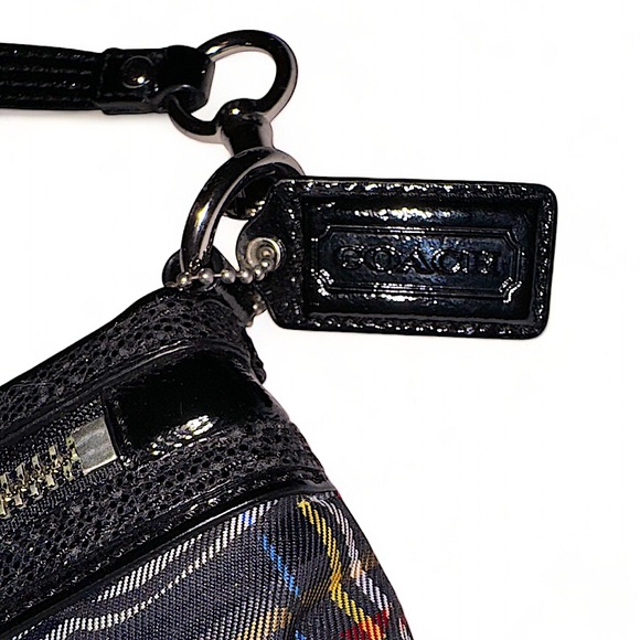 Coach Poppy RARE Plaid Sparkly Convertible Mini Bag/Clutch/Wristlet LIKE NEW - Picture 10 of 13